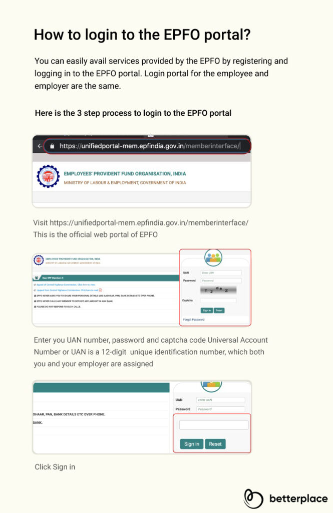 How to login to EPFO Portal?